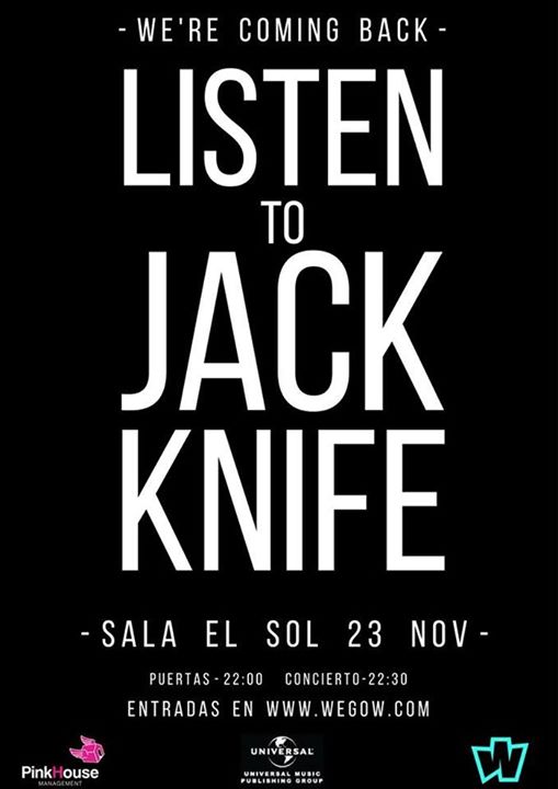 Jack Knife regresa a los escenarios y presenta un nuevo EP el 23 de noviembre en Sala Sol