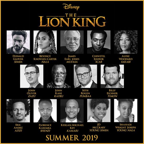 Descubre al reparto de ‘El Rey León’, la nueva aventura de Jon Favreau para la gran pantalla
