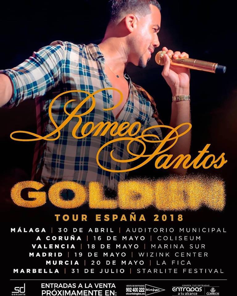 Romeo Santos vuelve a España de la mano de su European Golden Tour