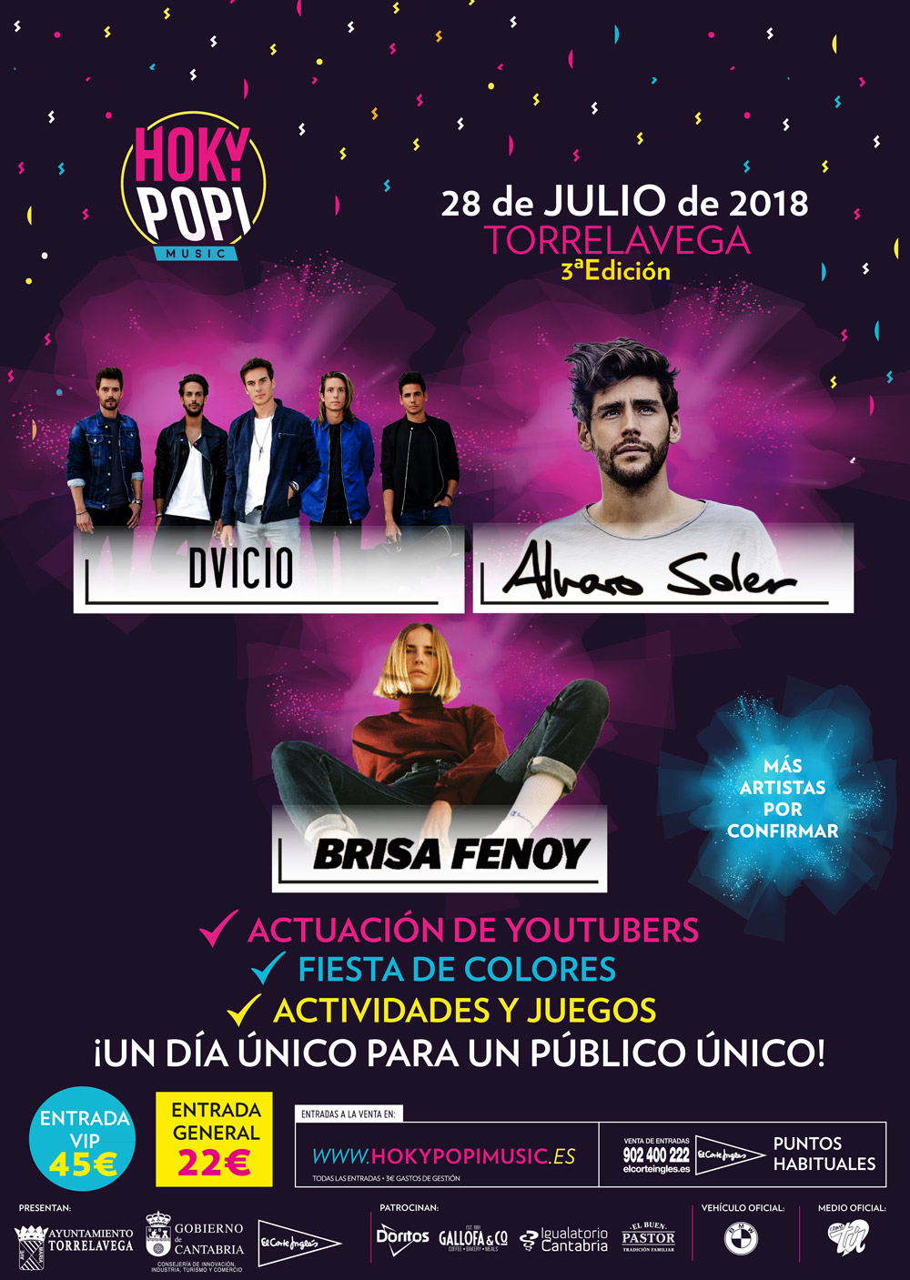 Álvaro Soler, Dvicio, Brisa Fenoy y Ana Mena, primeros confirmados de Hoky Popi Music 2018