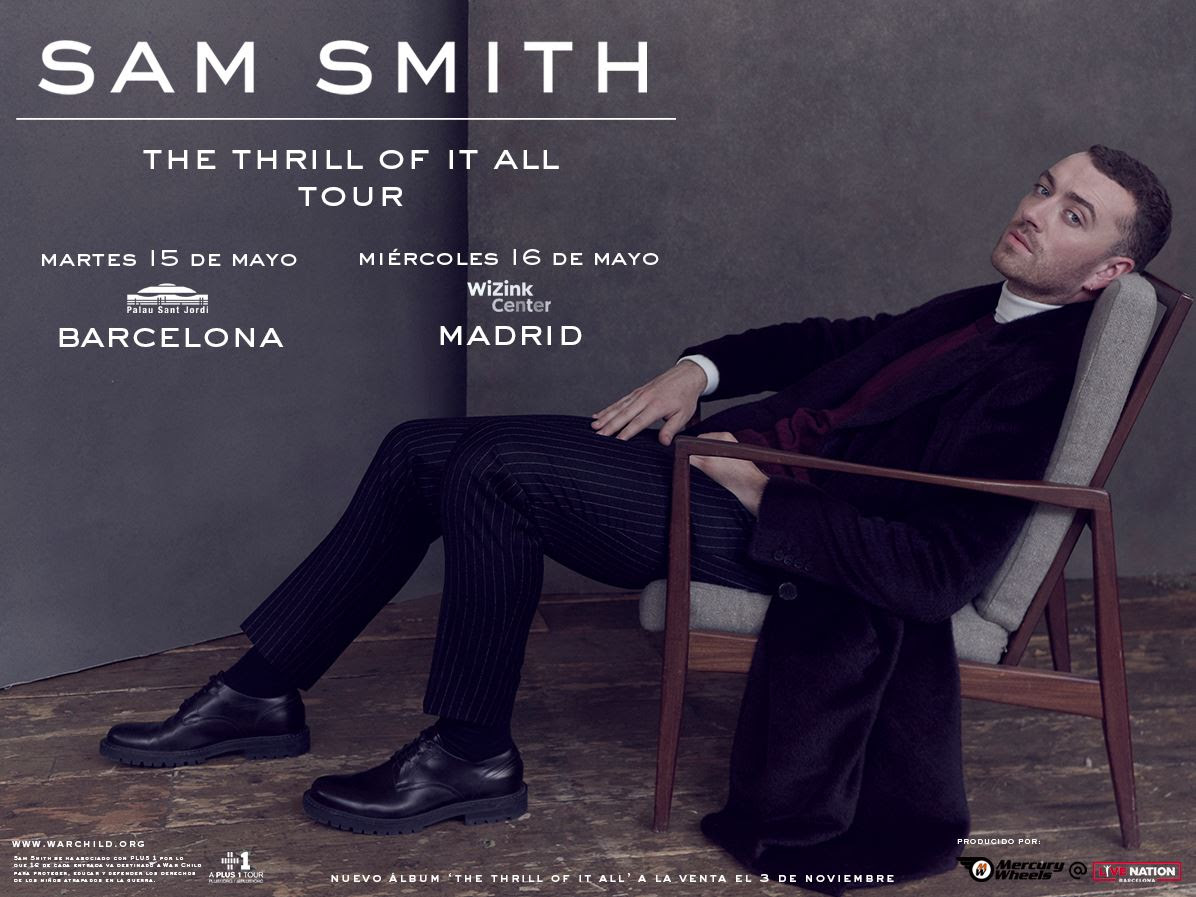 Comienza la cuenta atrás para que “The Thrill of It All Tour” de Sam Smith llegue a nuestro país