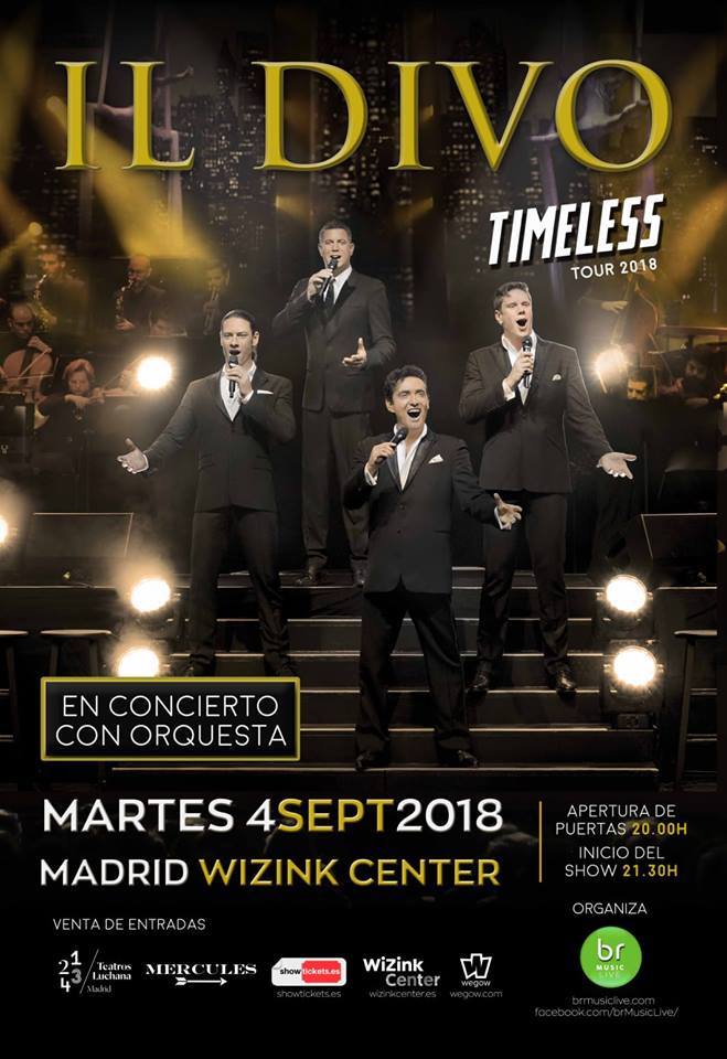 Il Divo presenta en concierto su nuevo álbum “Timeless”