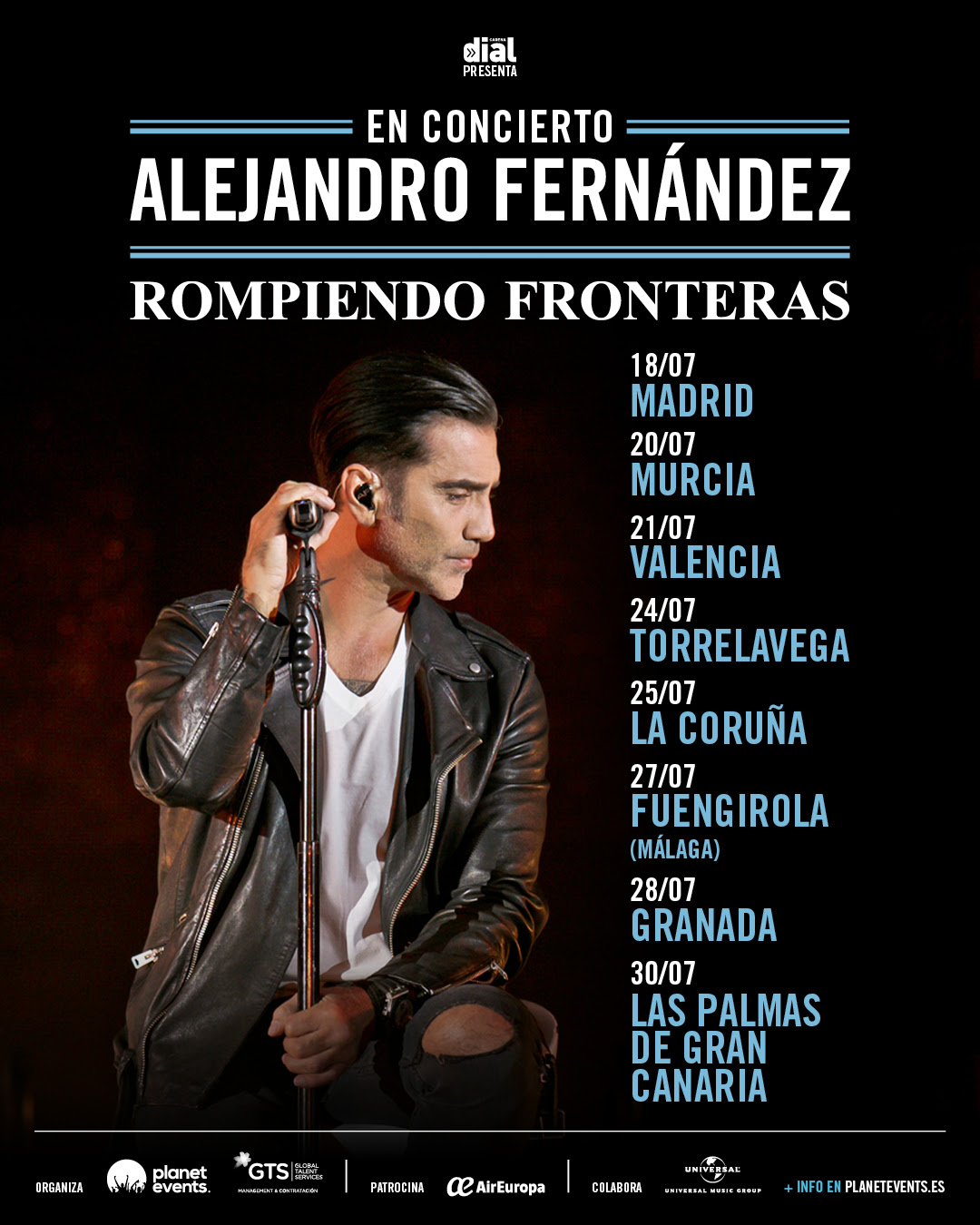 Alejandro Fernández comienza su gira española de 8 conciertos este miércoles en Madrid