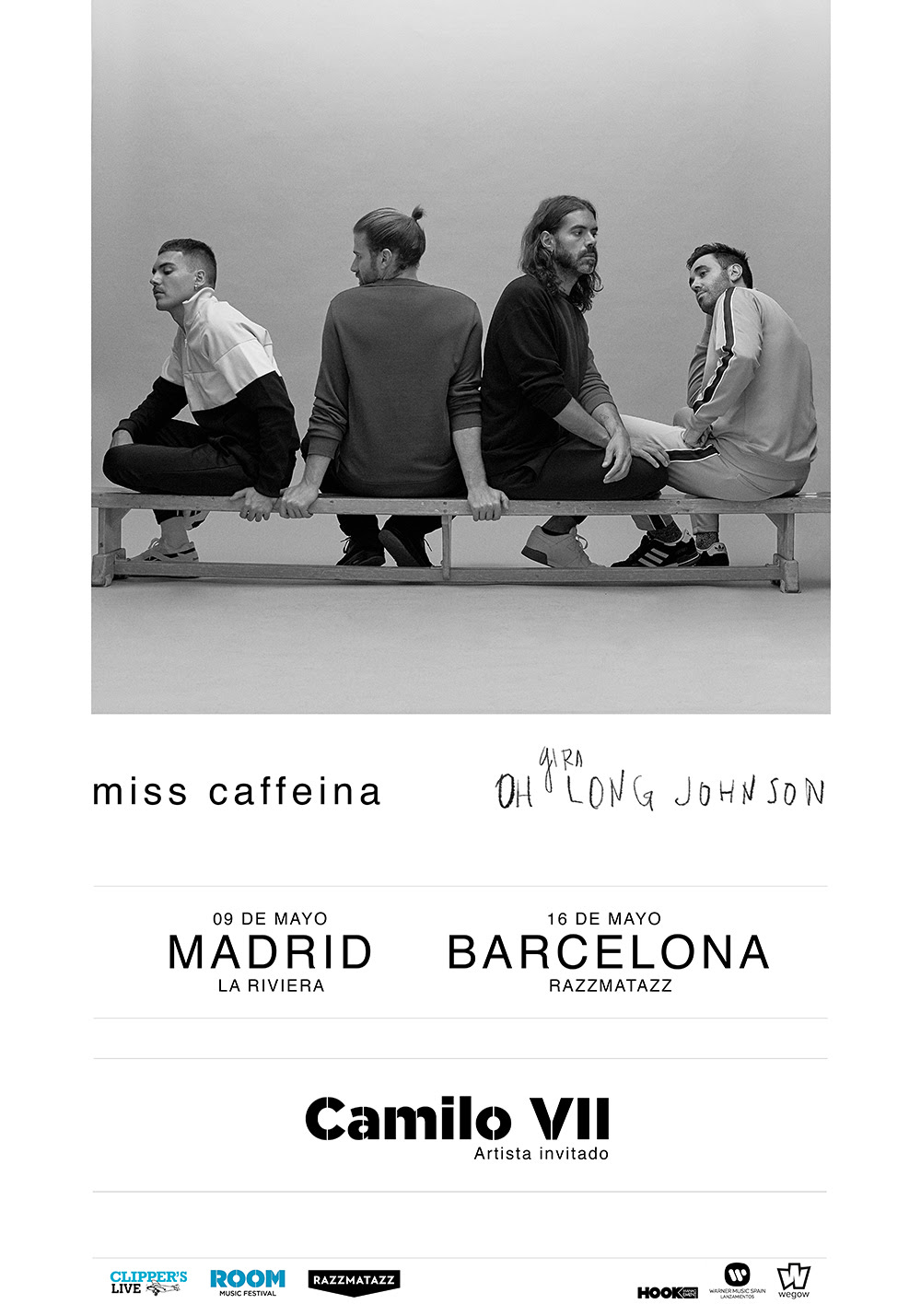 Camilo VII abrirán los conciertos de Miss Caffeina en Madrid y Barcelona en mayo