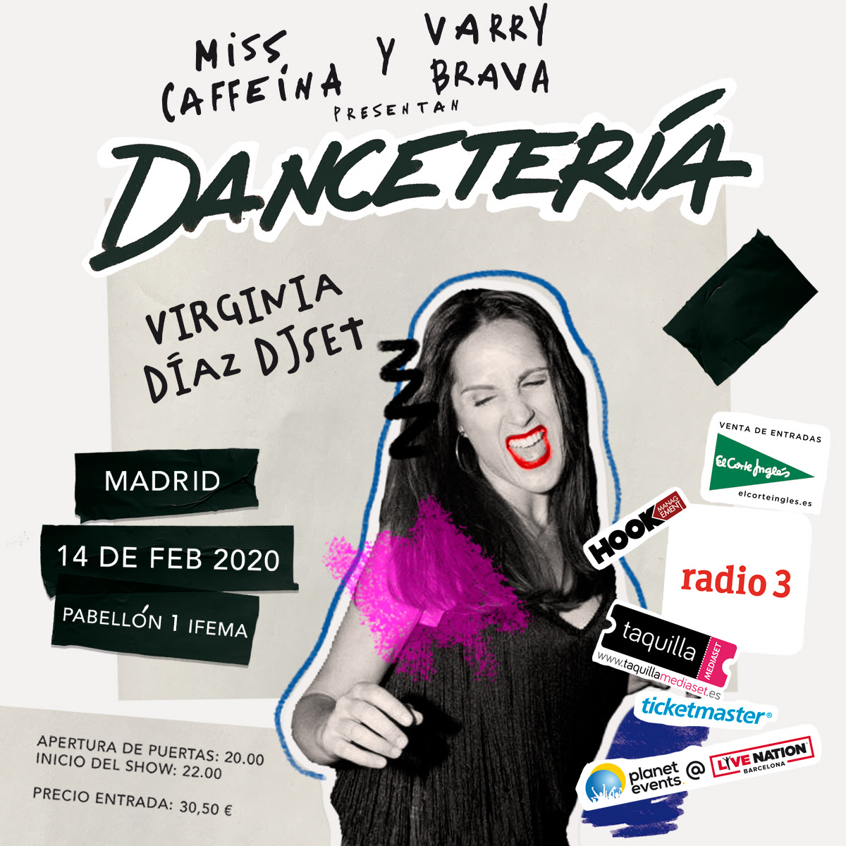 Virginia Díaz (DJ set) se une al concierto de Dancetería en Madrid