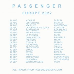 Passenger - España 2022 - Nuevas Fechas