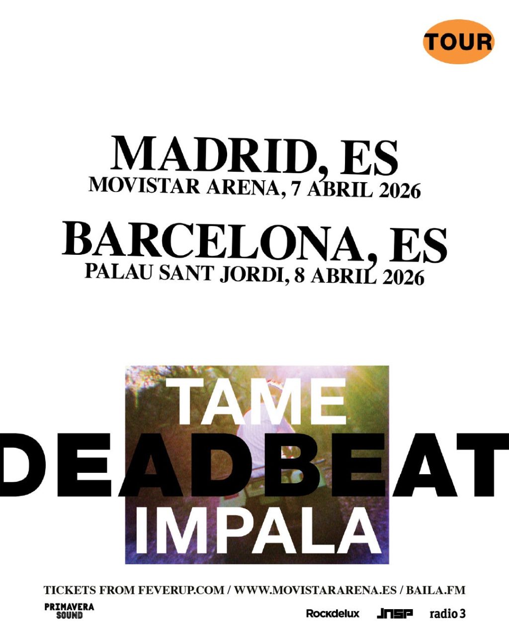 TAME IMPALA, ESPAÑA 2026 - MYIPOP