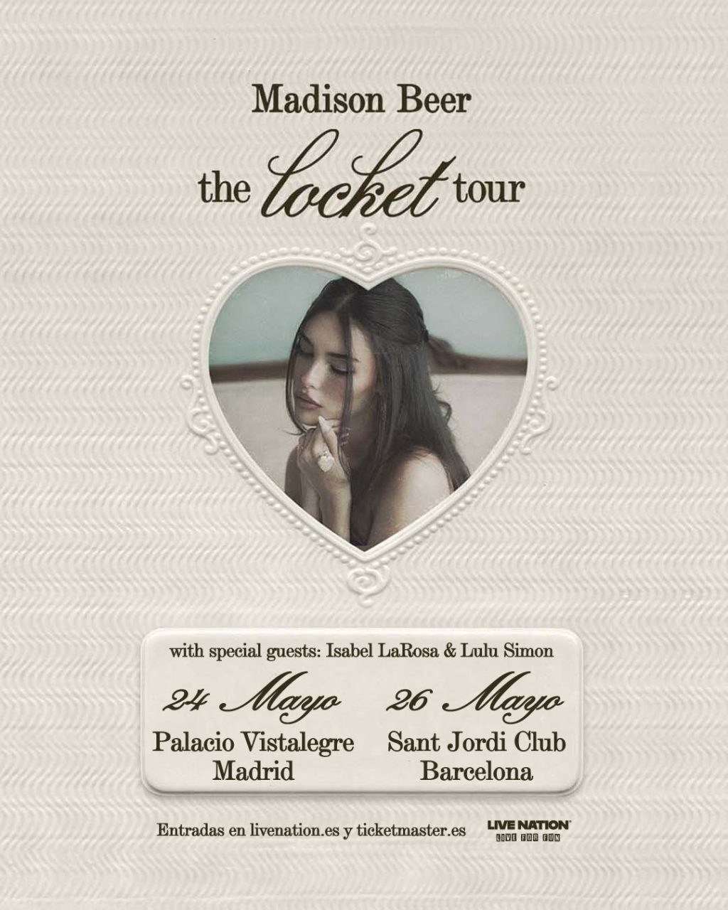 madison beer, españa 2026, the locket tour